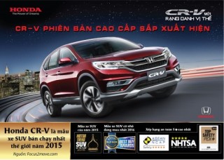 Honda CR-V 2.4 phiên bản cao cấp sắp được ra mắt tại Việt Nam