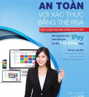 VietinBank iPay bổ sung xác thực giao dịch bằng thẻ RSA