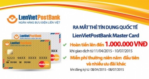 ra mat the tin dung quoc te lienvietpostbank mastercard