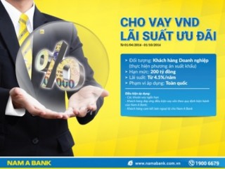 Nam A Bank hỗ trợ vốn cho doanh nghiệp