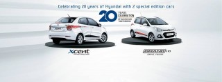 Hyundai ra mắt Grand i10 và Xcent bản đặc biệt nhân kỉ niệm 20 năm tại Ấn Độ