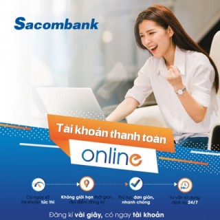 Mở tài khoản ngay trên website Sacombank