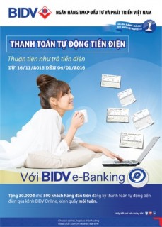 Thêm tiện ích với dịch vụ thanh toán hóa đơn tiền điện của BIDV