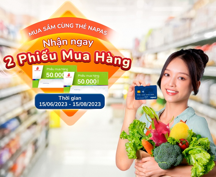 Nhận ngay 100 nghìn đồng mỗi ngày khi mua sắm tại Saigon Co.op với thẻ NAPAS