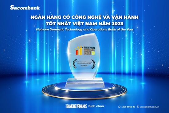 Sacombank là ngân hàng có công nghệ và vận hành  tốt nhất Việt Nam năm 2023
